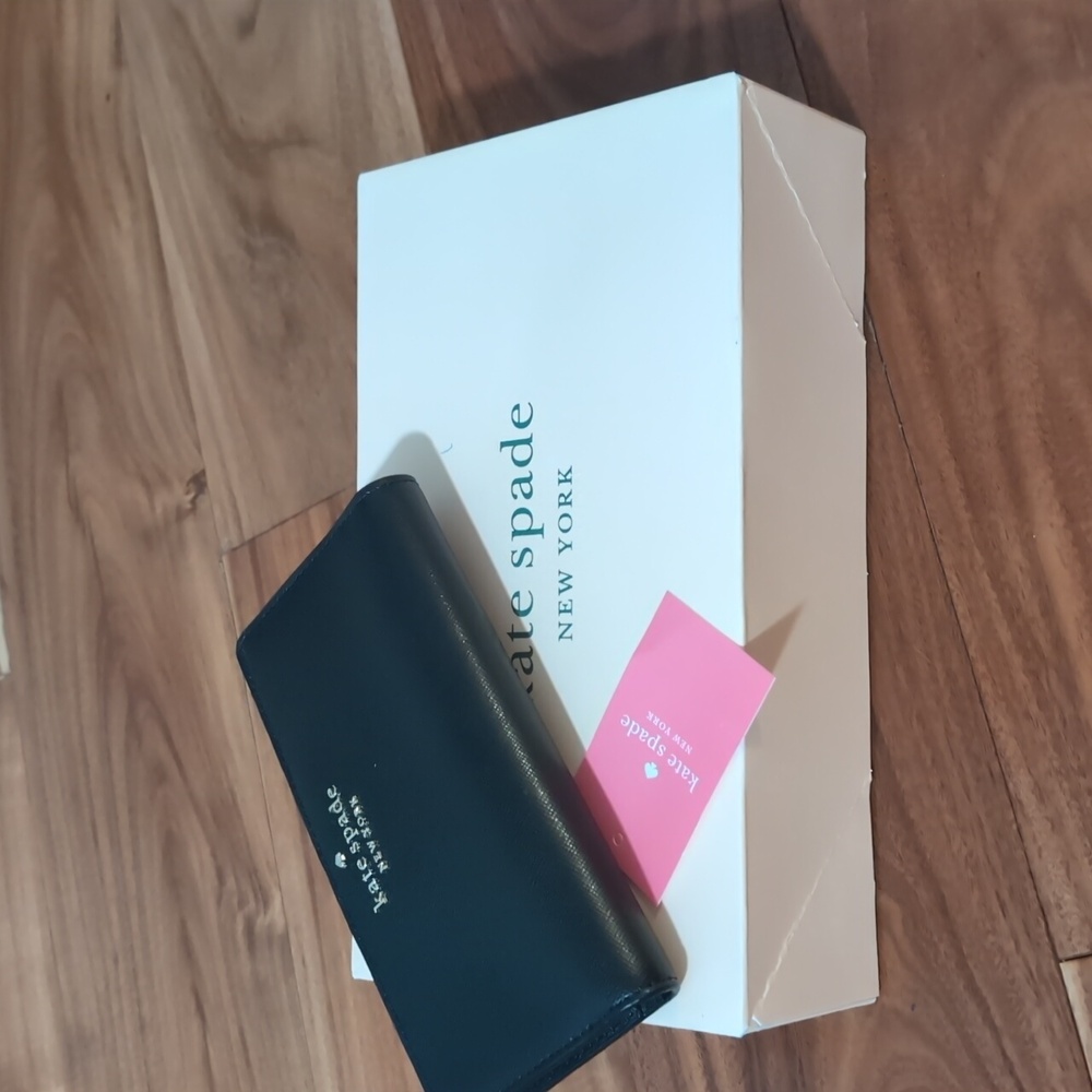 Kate Spade Saffino Leather Staci Large Slim Wallet Zip Compartment in Box❤️ - Picture 2 of 10